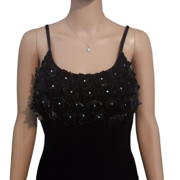 Vintage Peteria Black Evening Dress - Picture 2 of 5